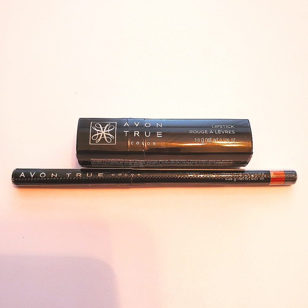 Avon True Color Lipstick & Lip Liner Set in Bronze